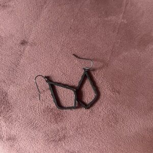 Kendra Scott drop earrings in gun metal
